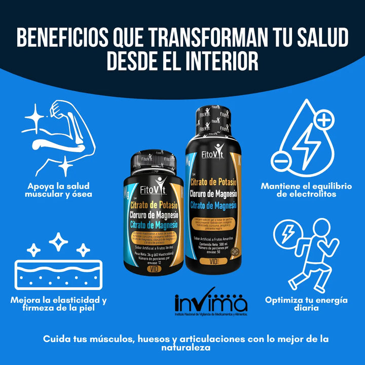 Citrato De Magnesio Potasio Capsulas Y Liquido Natural - Imagen 5