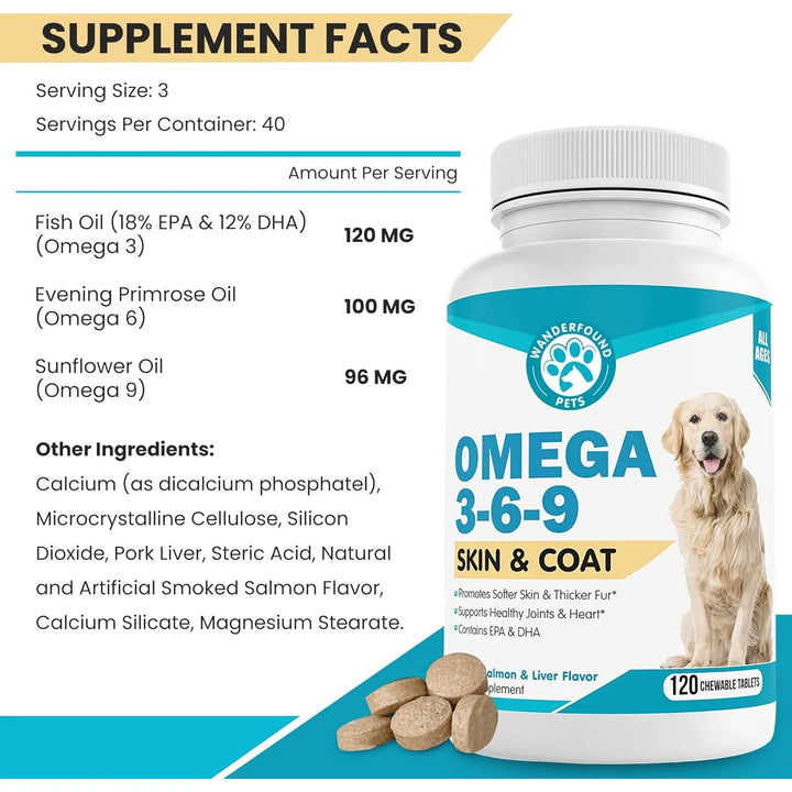 Aceite De Pescado Omega 3 Para Perros Masticables 120 Tablet - Imagen 3