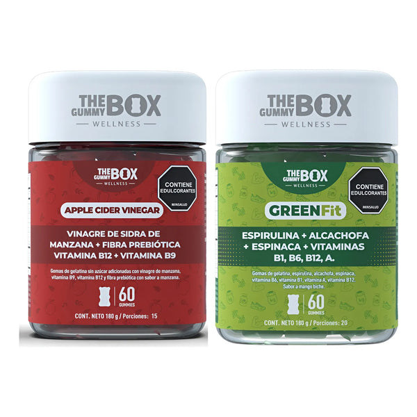Gomitas The Gummy Box Quemador Grasa Green Fit Vinagre Sidra Mango Biche Y Vinagre De Manzana - Imagen 1