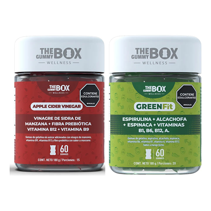 Gomitas The Gummy Box Quemador Grasa Green Fit Vinagre Sidra Mango Biche Y Vinagre De Manzana - Imagen 1