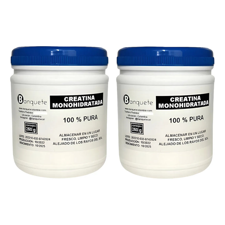 Creatina Monohidratada X2 Tarros De 250g (500g) Pura 100% - Imagen 4