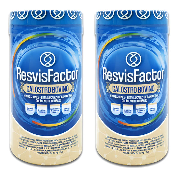 2 Calostro Bovino Resvisfactor Inmunidad Y Defensas Vainilla - Imagen 1