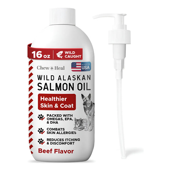Aceite De Salmón Para Perros 473 Ml Sabor Carne Botella Con - Imagen 1