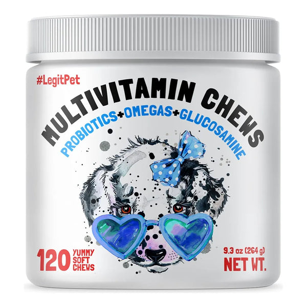Vitaminas Masticables Para Perros Con Glucosamina Y Probióticos 120 Unidades