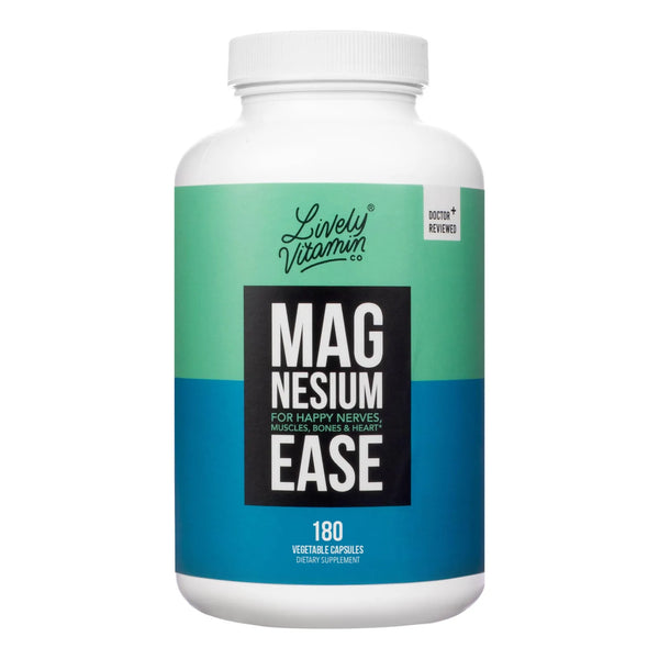 Capsulas Magnesio Quelado Biodisponible Alivia Estres Migrañas 180 Veganas