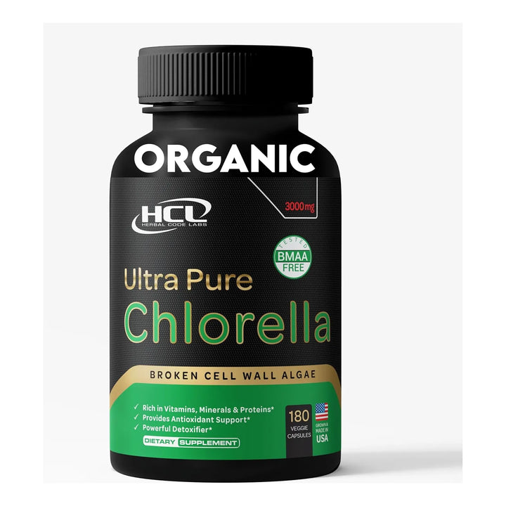 Cápsulas Orgánicas De Chlorella 3000 Mg Con Pared Celular Ag - Imagen 2