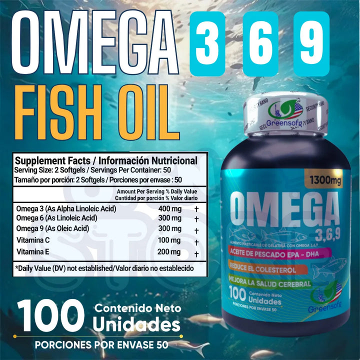Omega 3, 6 & 9 Epa Dha 1300mg - Imagen 2