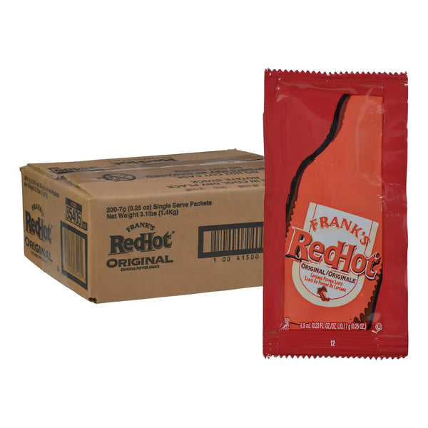 Franks Redhot Original Cayenne Pepper Sauce Paquetes Salsa Picante Intensa