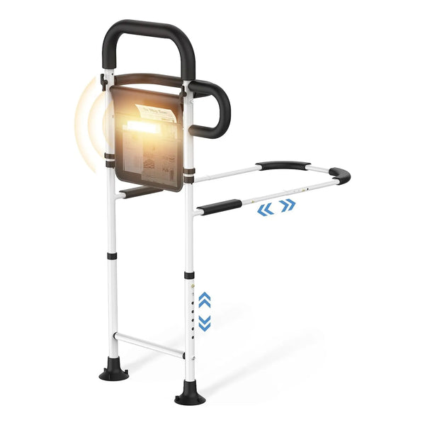 Rieles De Cama Ajustables Con Sensor De Movimiento Y Bolsa De Almacenamiento Para Adultos Mayores