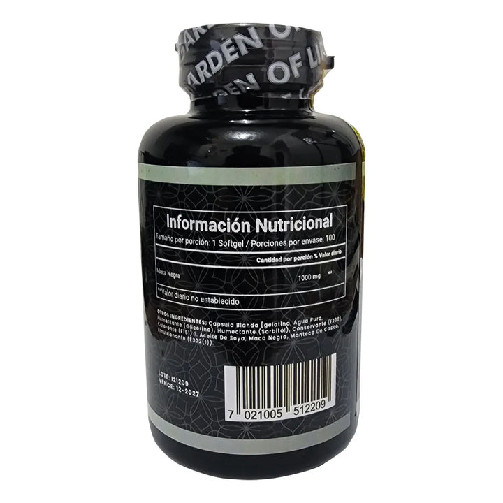 Maca Negra X 1000 Mg X 100 Soft Sin Sabor - Imagen 2