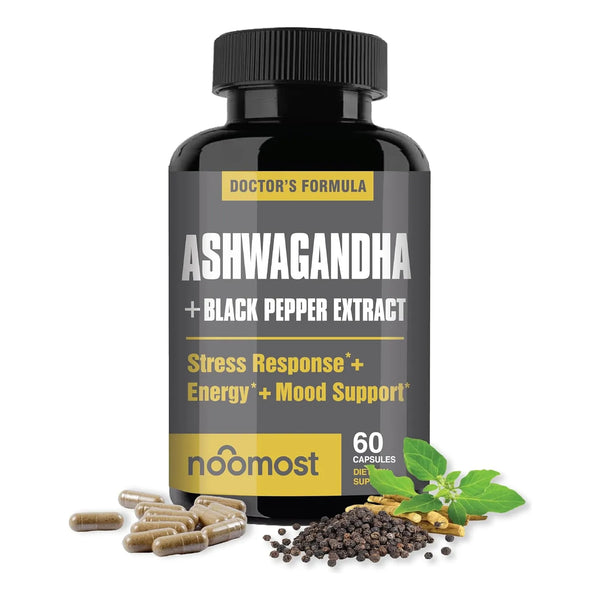 Ashwagandha 2700mg Con Pimienta Negra Alivio Estres 60 Cap - Imagen 1