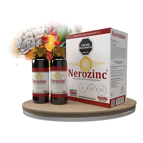 Neurozin Vitaminas Para El Cerebro | Suplemento Cognitivo Para Memoria, Concentración Y Enfoque Mental Vitaminas B1 B3 B6 Niacina 240ml Vainilla - Imagen 1