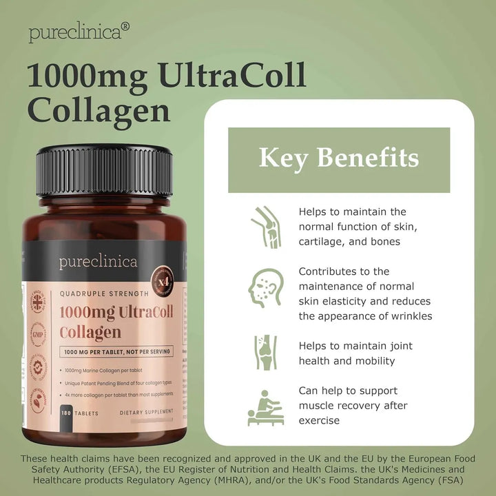 Colágeno Marino Antienvejecimiento 1000mg 180 Tabletas Tipos - Imagen 4