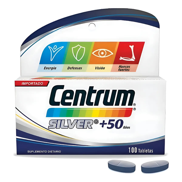 Centrum Silver X 100 Tabletas Sin Sabor - Imagen 1