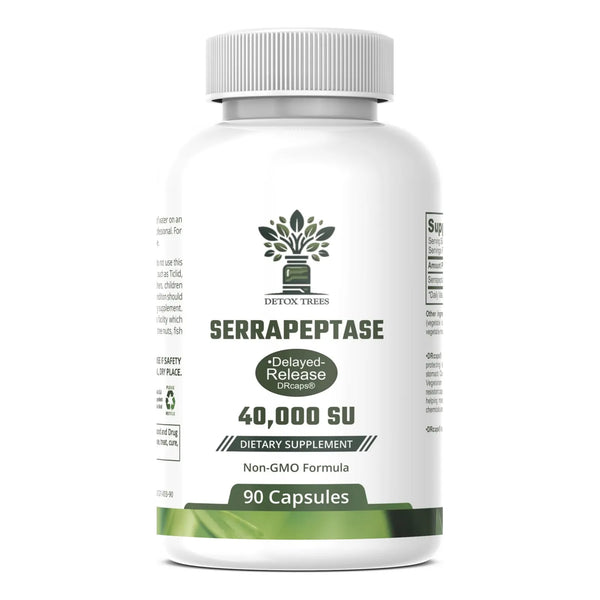 Serrapeptase 40000 SPU Enzima Natural Para Salud Sinusal Y Articular Vegano