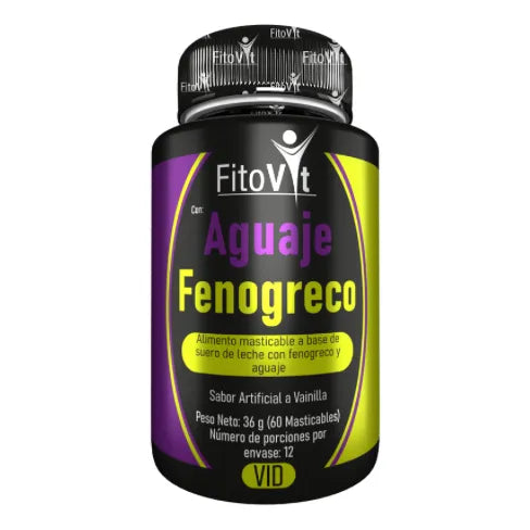 Aguaje Fenogreco Con Magnesio Y Potasio Para Equilibrio Hormonal, Firmeza De Busto Y Glúteos, Salud Ósea, Energía Y Bienestar General Vainilla - Imagen 1