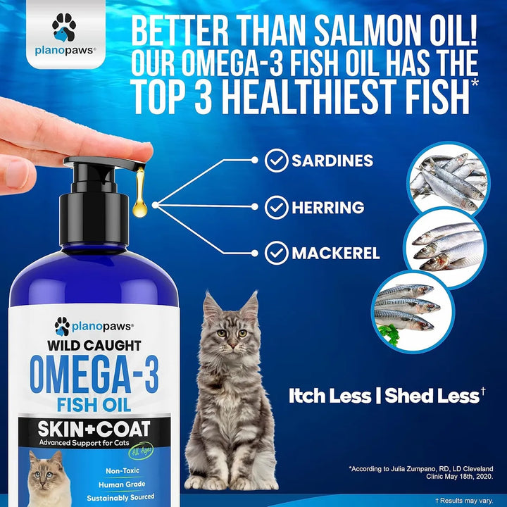 Aceite De Pescado Omega 3 Líquido Para Gatos Con Vitaminas T - Imagen 4