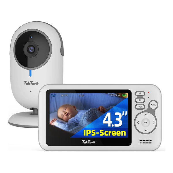 Monitor Bebé Cámara 4.3 Pulgadas Audio Bidireccional Visión Nocturna Seguridad FHSS