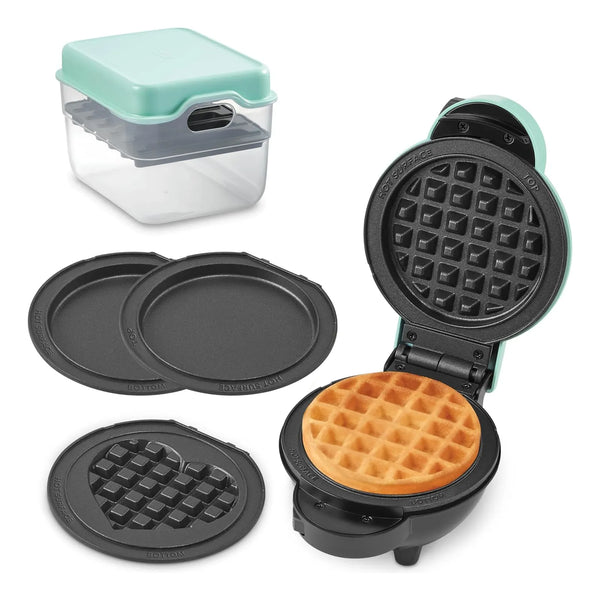 Máquina Mini Multiplaca Dash 5 Platos Extraíbles Para Gofres Y Planchas