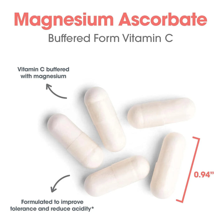 Ascorbato De Magnesio 1000 Mg Vitamina C Tamponada Apoyo Inm - Imagen 5