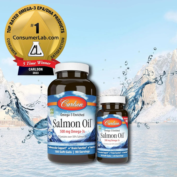 Carlson Aceite De Salmon Noruego 500mg Omega-3 230 Capsulas - Imagen 3