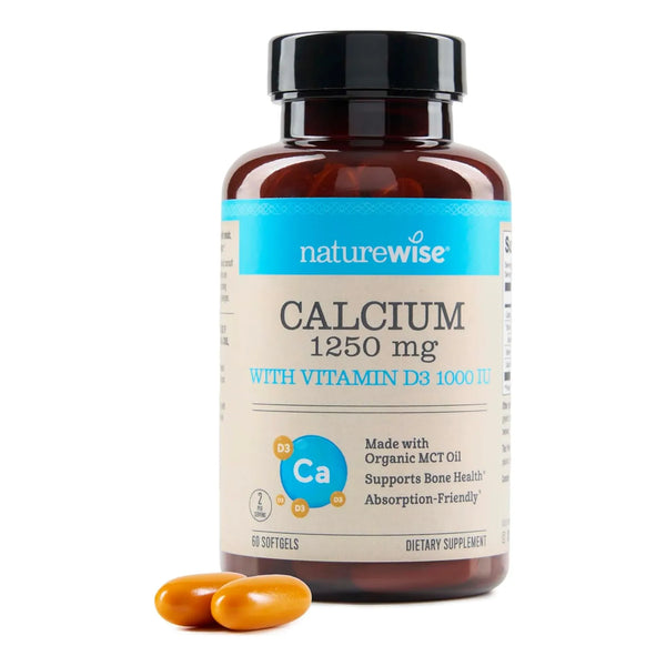 Calcio 1250mg Con Vitamina D3 1000ui Aceite De Coco Mct Orgá - Imagen 1