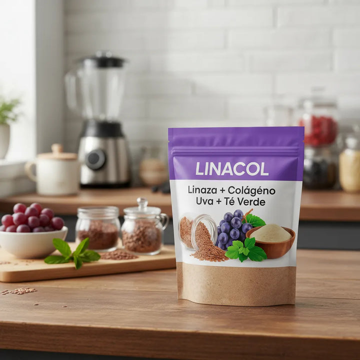 Linacol 500g En Polvo  Fibra + Colágeno Hidrolizado + Uva Y Té Verde | Bienestar Digestivo, Salud Ósea Y Vitalidad - Imagen 9