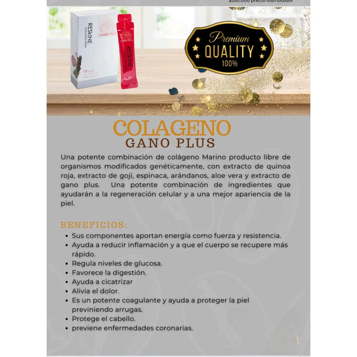 Colágeno Marino Y Ganoderma Gan Colageno - Imagen 2