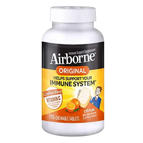 Airborne Vitamina C 1000mg Masticable Niños 116 Tabletas - Imagen 1