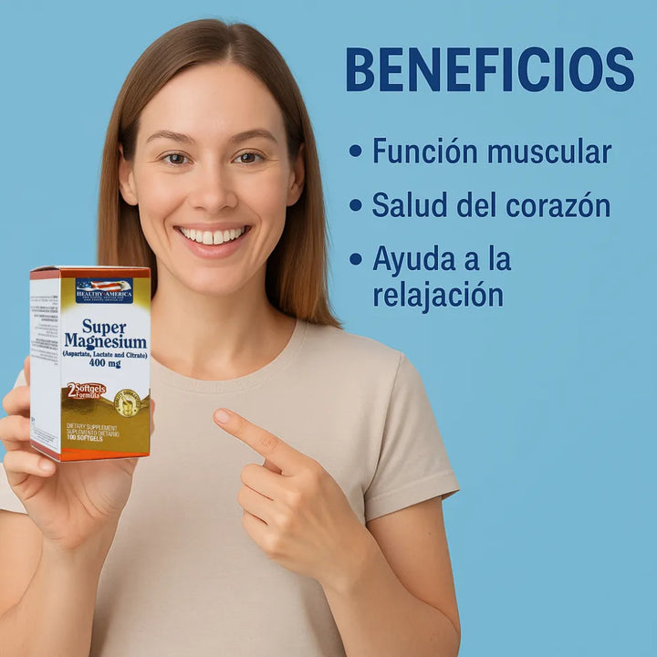 Super Magnesio 400mg X100 Softg Sin Sabor - Imagen 3