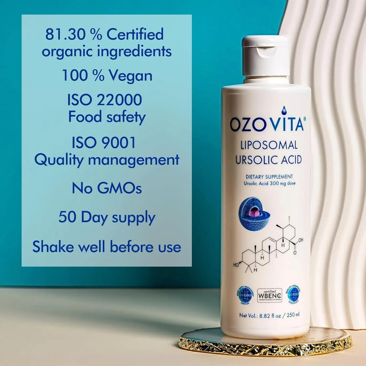Ácido Ursólico Liposomal Orgánico Sabor Coco 250 Ml Rico En - Imagen 4