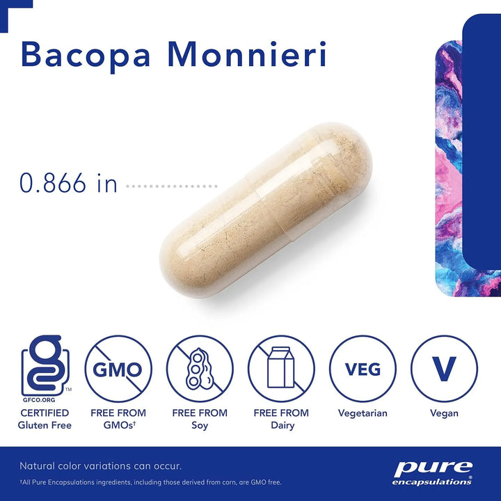 Bacopa Monnieri Para La Memoria Y Concentración Mental 180 C - Imagen 3