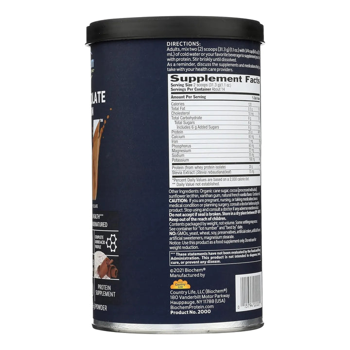 Proteína De Suero En Polvo Sabor Chocolate 15.4 Oz Ideal Par - Imagen 7