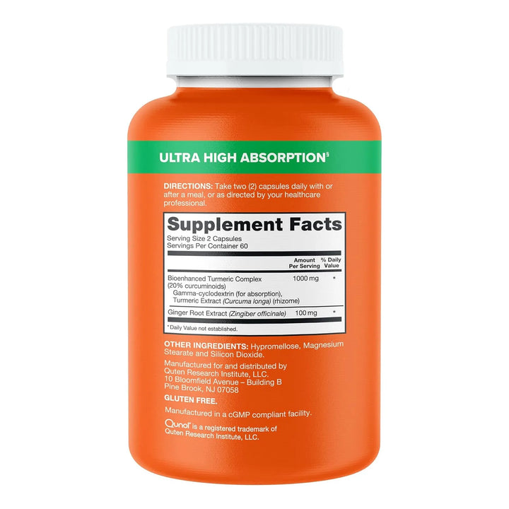 Cápsulas De Cúrcuma Y Jengibre 1000 Mg Alta Absorción Salud - Imagen 3