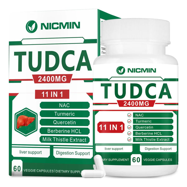 TUDCA 2400MG Suplemento Sales Biliares Detox Hepático Y Digestivo 60 Cápsulas