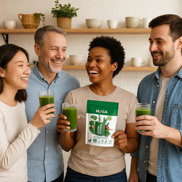 Munsa Green Mix De Frutas Y Verduras Verdes 250g Con Nopal Espinaca Brócoli Jengibre Limón Superfood Vegano Prebióticos Suplemento Saludable - Imagen 5