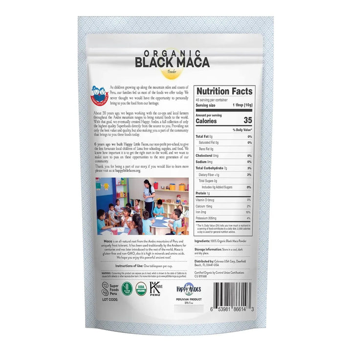 Polvo De Raíz De Maca Negra Orgánica Cruda Para Energía Fitn - Imagen 2