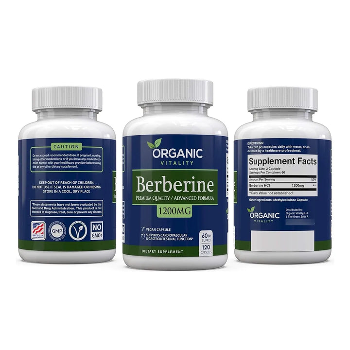 Berberina Hcl Premium 1200 Mg 120 Cápsulas Apoyo Estilo De V - Imagen 4