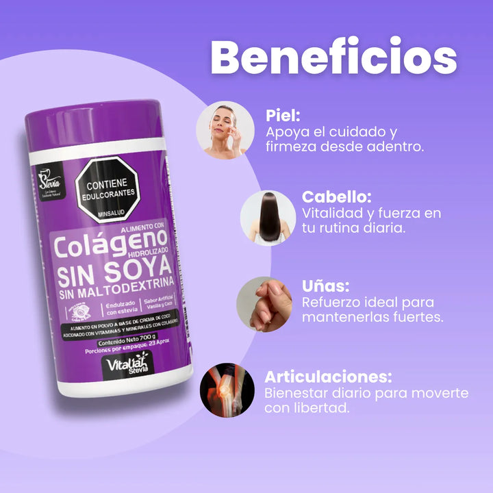 Combo X3 Colágeno Hidrolizado Vainilla Vitaliah - Imagen 2