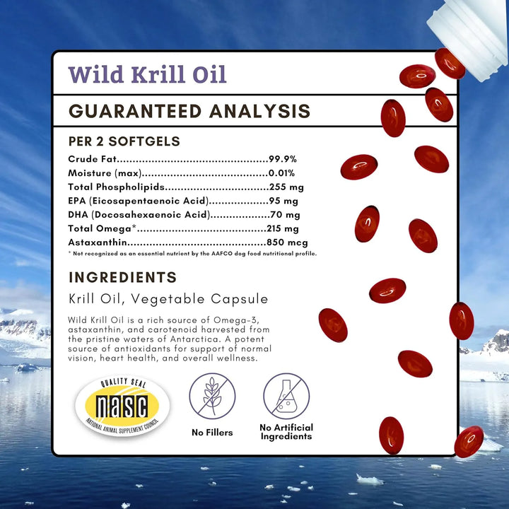 Cápsulas De Aceite Krill Para Perros Salud Articulaciones Br - Imagen 2