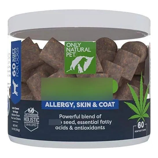 Masticables Suaves De Cáñamo Para Perros Alivio Picazón Piel 60 Unidades