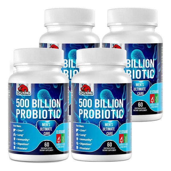 Probióticos Masculinos 500 Mil Millones UFC 12 Cepas Con Cúrcuma Salud Intestinal