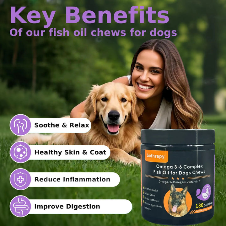 Aceite De Pescado Masticable Para Perros Omega 3 Y 6 Ácidos - Imagen 2