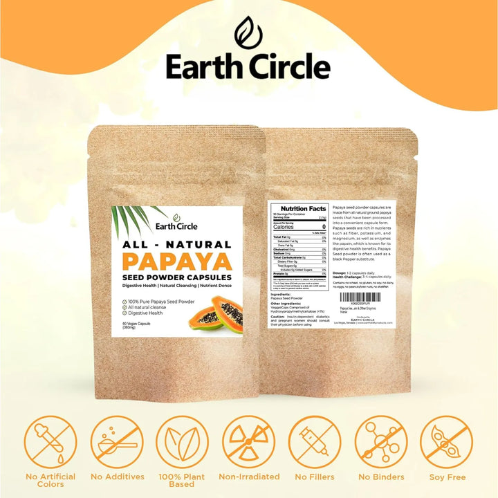 Cápsulas De Semillas De Papaya En Polvo Para Digestión Y Sal - Imagen 4