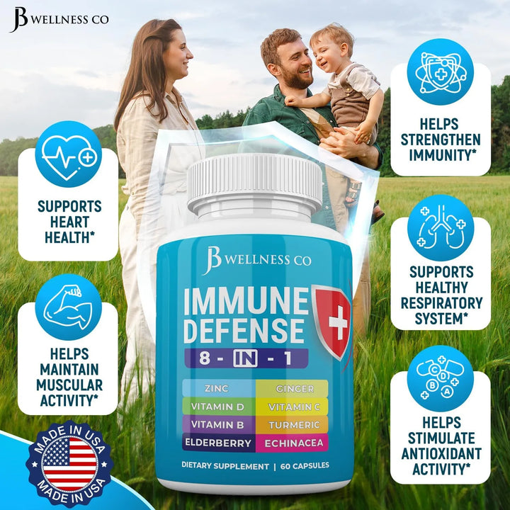 Cápsulas Apoyo Inmunológico 8 En 1 Zinc Vitamina D3 125 Mcg - Imagen 3