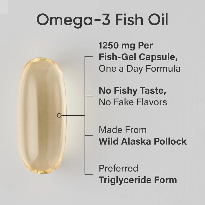 Aceite De Pescado Omega 3 Triple Fuerza Epa Dha Ácidos Graso - Imagen 2