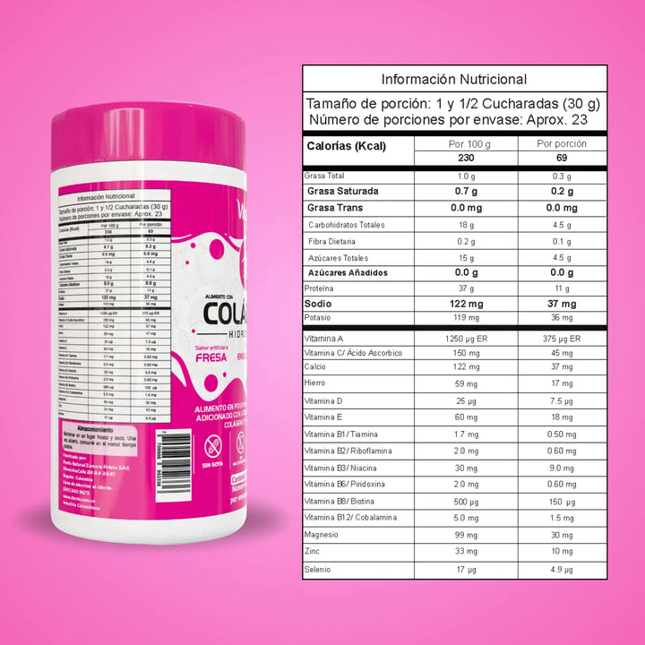 Kit X3 Colágeno Hidrolizado Fresa Vitaliah + Stevia Líquida 10ml - Imagen 7