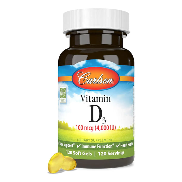 Vitamina D3 4000 Ui 100 Mcg Cápsulas Para Salud Ósea E Inmun - Imagen 1