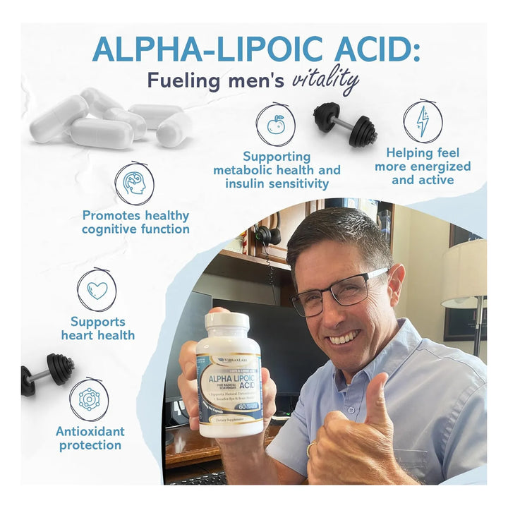Cápsulas De Ácido Alfa Lipoico 600 Mg Acción Avanzada Para A - Imagen 3