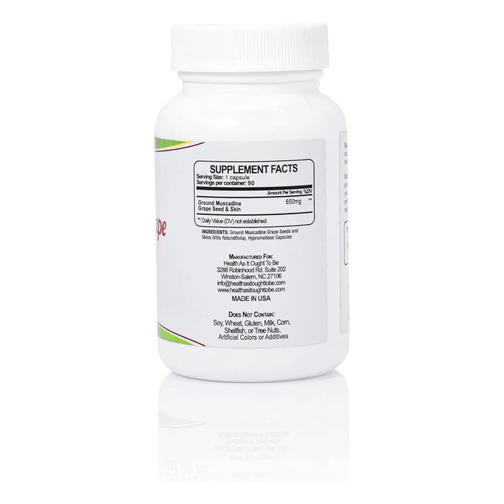 Muscadine Semilla Y Piel De Uva 650 Mg Apoyo Antioxidante Mé - Imagen 2